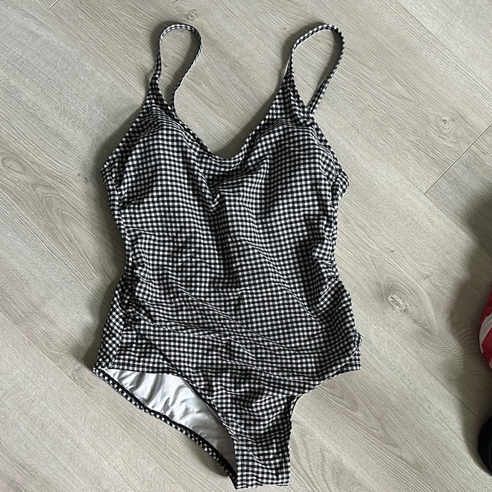 Kona sol gingham full coverage one piece